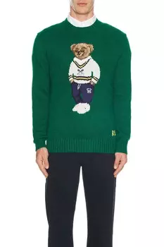 Свитер с вышитым медведем из серии Heritage icon от Polo Ralph Lauren, primary green