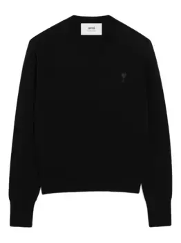 Свитер с вышивкой AMI Paris