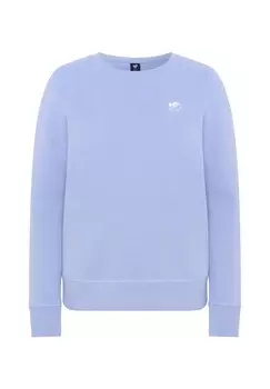 Свитер с вышивкой этикеток POLO SYLT, цвет Brunnera Blue