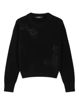 Свитер с вышивкой VERSACE, черный