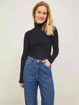 Свитер с высоким воротником эластичного кроя Jjxx, черный