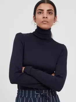 Свитер с высоким воротником эрафа Ichi, синий