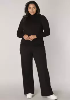 Свитер с высоким воротником Base Level Curvy "BAS-YUENA", черный