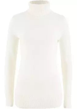 Свитер с высоким воротником Bpc Bonprix Collection, белый