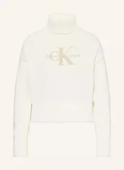 Свитер с высоким воротником Calvin Klein Jeans, экрю