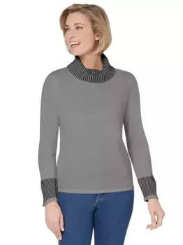 Свитер с высоким воротником Classic Basics "Пуловер", черный