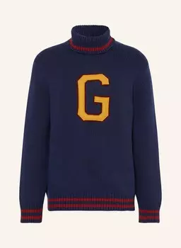 Свитер с высоким воротником Gant, синий