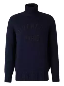 Свитер с высоким воротником и логотипом Givenchy, синий