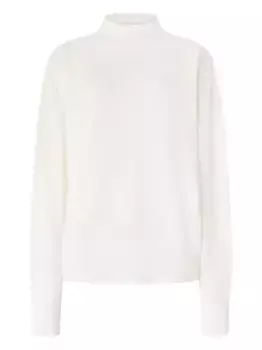Свитер с высоким воротником и объемными рукавами Genny, белый