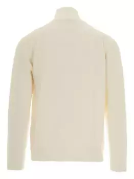 Свитер с высоким воротником и рукавами реглан Paolo Pecora, белый