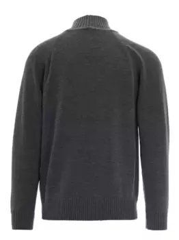 Свитер с высоким воротником и рукавами реглан Paolo Pecora, серый