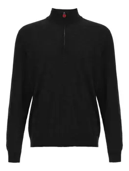 Свитер с высоким воротником и застежкой-молнией Kiton, серый