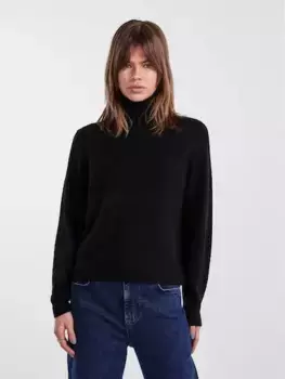 Свитер с высоким воротником из кусочков "PCJULIANA LS ROLLNECK KNIT NOOS BC" Pieces, черный