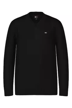 Свитер с высоким воротником из органического хлопка Tommy Jeans, черный