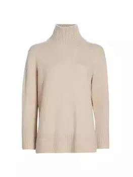 Свитер с высоким воротником из шерсти и кашемира Vince, цвет hazel cream