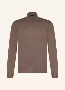 Свитер с высоким воротником из шерсти мериноса Sand Copenhagen, коричневый