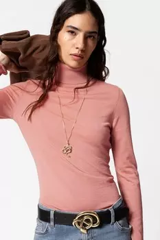 Свитер с высоким воротником из шерсти мериноса & Other Stories, оранжевый