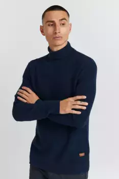 Свитер с высоким воротником из смесового материала "BLEND BHPullover", цвет Dress Blues