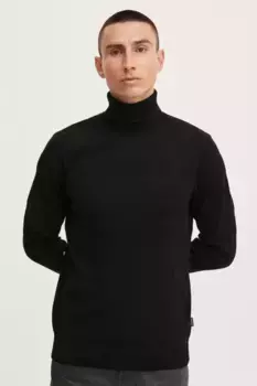Свитер с высоким воротником из смесового материала "BLEND BHPullover", черный