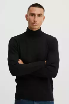 Свитер с высоким воротником из смесового материала "BLEND BHPullover", черный
