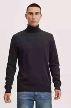 Свитер с высоким воротником из смесового материала "BLEND BHPullover", цвет Charcoal Mi