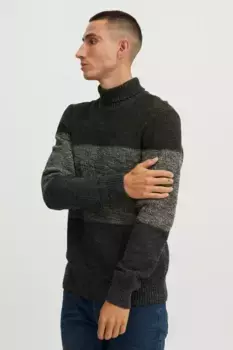 Свитер с высоким воротником из смесового материала "BLEND BHPullover", цвет Forest Night