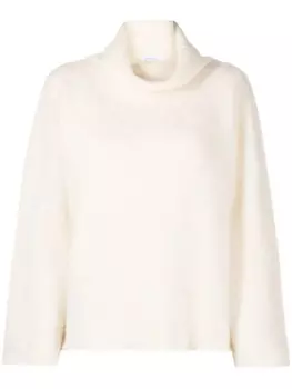 Свитер с высоким воротником из смесовой шерсти альпаки Malo, белый