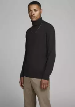 Свитер с высоким воротником Jack & Jones "Emil Knit Roll", черный