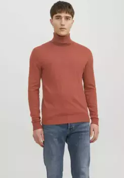 Свитер с высоким воротником Jack & Jones "JJEEMIL KNIT ROLL NECK NOOS", цвет Cinnabar