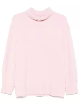 Свитер с высоким воротником Maje, розовый