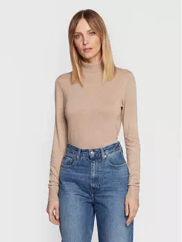 Свитер с высоким воротником обычного кроя B.Young, бежевый