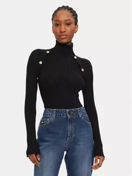 Свитер с высоким воротником обычного кроя Babylon, черный