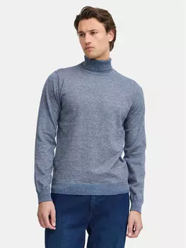 Свитер с высоким воротником обычного кроя Blend, синий