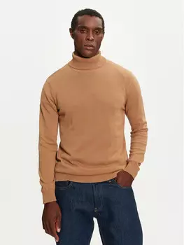 Свитер с высоким воротником обычного кроя Brave Soul, коричневый