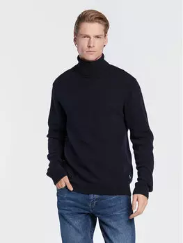 Свитер с высоким воротником обычного кроя Casual Friday, синий