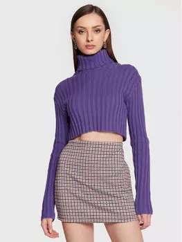 Свитер с высоким воротником обычного кроя Edited, фиолетовый