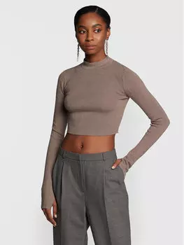 Свитер с высоким воротником обычного кроя Edited, серый