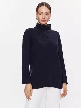 Свитер с высоким воротником обычного кроя Fabiana Filippi, синий