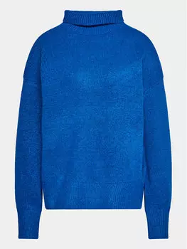 Свитер с высоким воротником обычного кроя Gina Tricot, синий