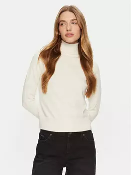 Свитер с высоким воротником обычного кроя Guess Jeans, экрю