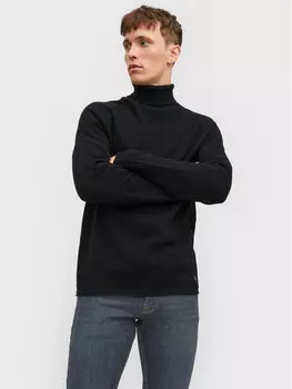 Свитер с высоким воротником обычного кроя Jack&Jones, черный