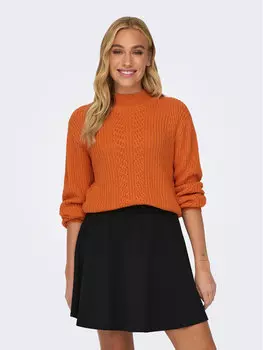 Свитер с высоким воротником обычного кроя Jdy, оранжевый