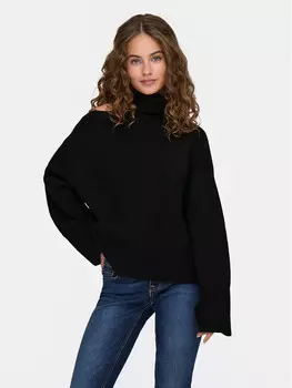 Свитер с высоким воротником обычного кроя Jdy, черный