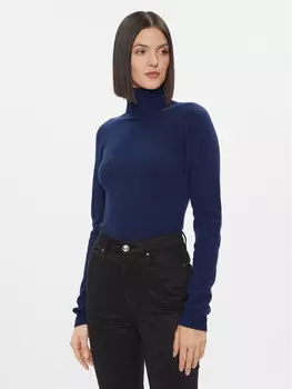 Свитер с высоким воротником обычного кроя Kontatto, синий