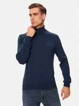 Свитер с высоким воротником обычного кроя La Martina, синий