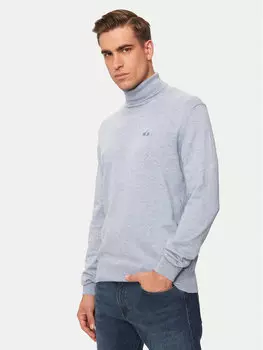 Свитер с высоким воротником обычного кроя La Martina, синий