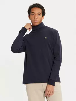 Свитер с высоким воротником обычного кроя Lacoste, синий