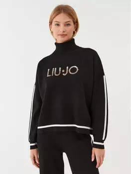 Свитер с высоким воротником обычного кроя Liu Jo, черный