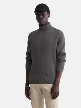 Свитер с высоким воротником обычного кроя Marc O'Polo, серый