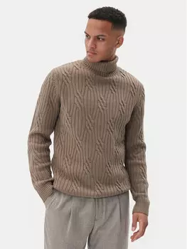 Свитер с высоким воротником обычного кроя Matinique, коричневый
